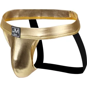 Jockstrap Faux cuir brillant. Gold