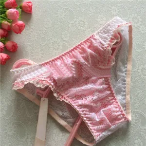 Slip dentelle homme Sissy Floral Rose