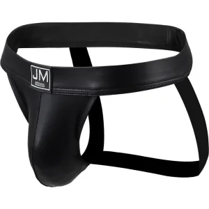 Jockstrap Faux cuir brillant. Noir
