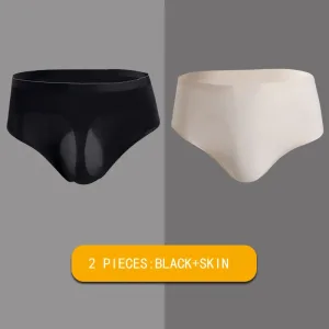 Slip String Homme. Aphrodite Style Sissy 2 Pièces. Noir Et chair