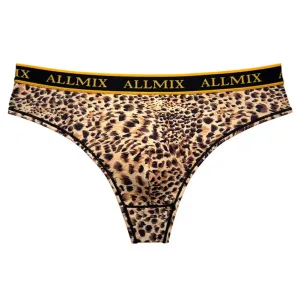 Slip Léopard homme, string homme taille basse, Motifs imprimés léopard Fauve