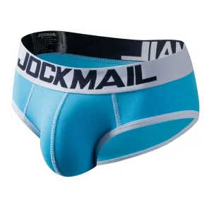 Slip homme taille basse, très confortable motifs fantaisies Bleu ciel