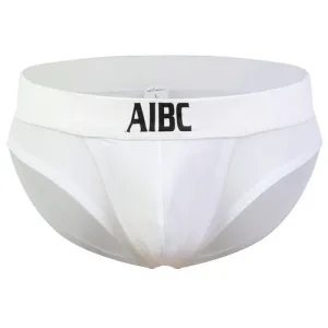 Slip kangourou homme poches latérales taille basse. Blanc uni