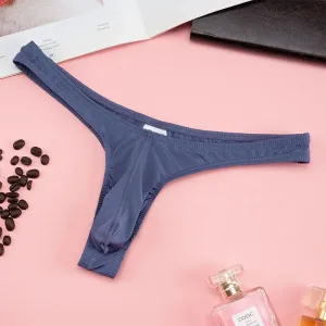 Slip String Homme. Mercure Slip Soyeux Gris