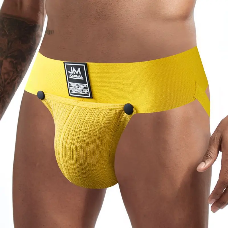Slip Jockstrap homme Athletic Jaune