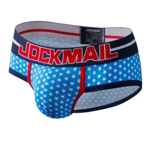 Slip homme taille basse, très confortable motifs fantaisies Bleu étoiles
