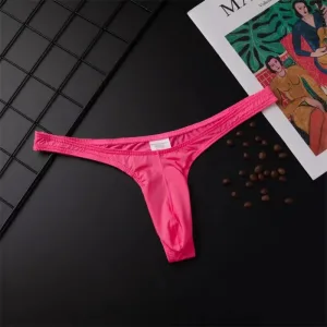 Slip String Homme. Mercure Slip Soyeux Pink Rose
