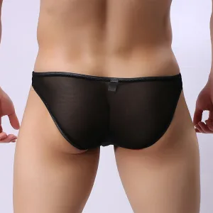 Slip Transparent Homme. Vulcain. Noir
