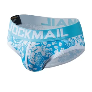 Slip homme taille basse, très confortable motifs fantaisies Bleu Tahitien