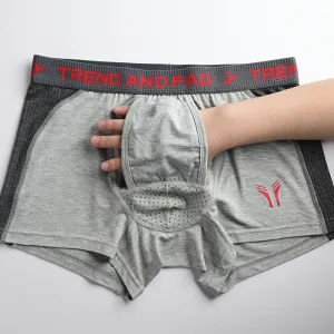 Slip boxer kangourou homme, scrotum support