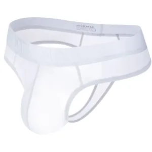 Slip homme ultra fin, Tanga transparent Blanc