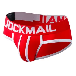 Slip homme taille basse, très confortable motifs fantaisies Rouge