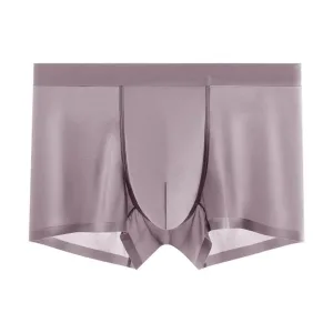Slip Boxer homme Café, ultra-fin sans couture, U convexe,