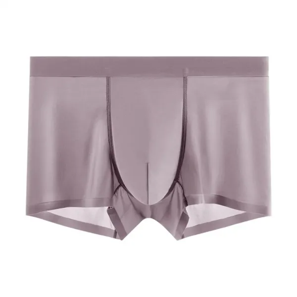 Slip Boxer homme Café, ultra-fin sans couture, U convexe,