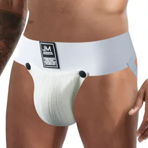 Slip Jockstrap homme Athletic Blanc