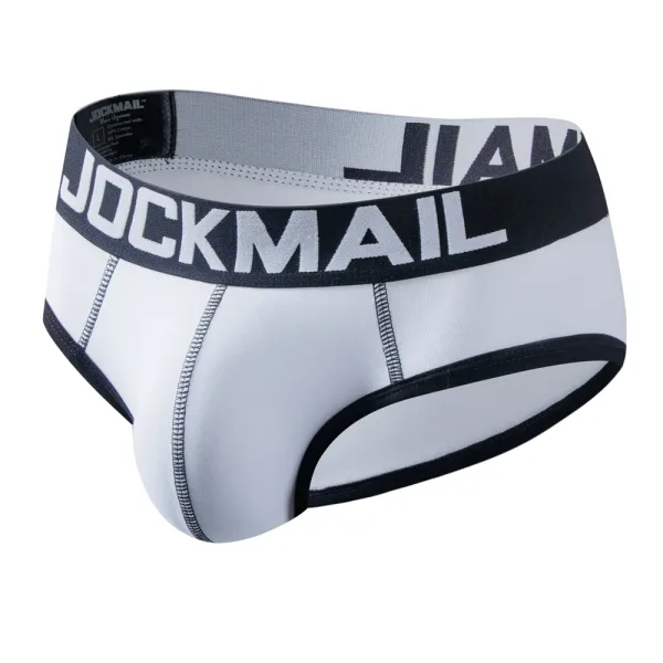 Slip homme taille basse, très confortable motifs fantaisies Blanc