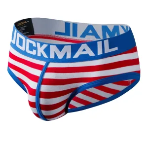 Slip homme taille basse, très confortable motifs fantaisies Couleurs drapeau BLEU BLANC ROUGE