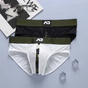 Slip homme taille basse, 3D filet Kaki camouflage, en Polyester élastique et très confortable