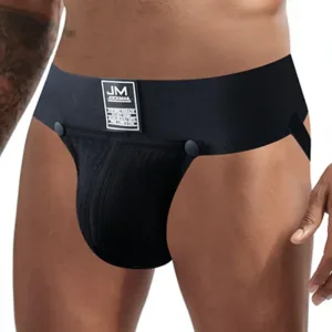 Slip Jockstrap homme Athletic Noir