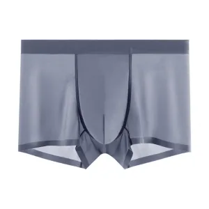 Slip Boxer homme Bleu Royal, ultra-fin sans couture, U convexe,